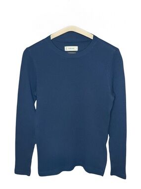 Everlane The Waffle Long-Sleeve Crew - Navy Small